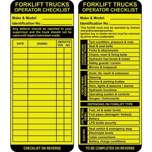 Forklift Safety Tagging System (TG02-1)
